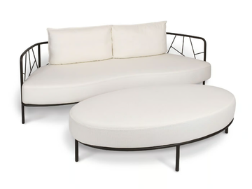 AURA - Stainless steel garden pouf by Fischer Möbel - view 3